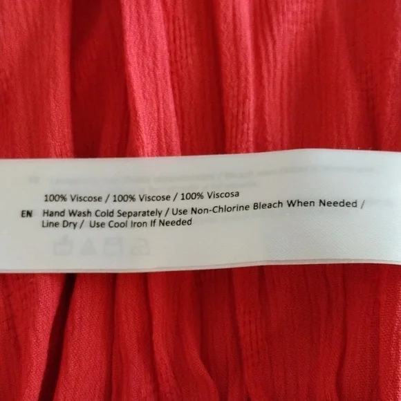 Band Of Gypsies Smocked Hot Coral Square Neck Puffy Sleeve Top Size Small - Picture 9 of 11